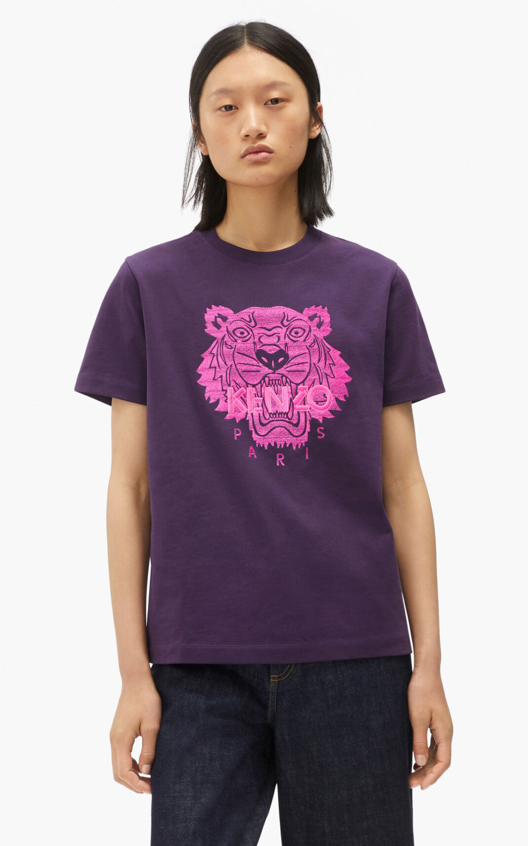 Kenzo Loose Tiger Camisetas Mujer Moradas | 1027983-IZ